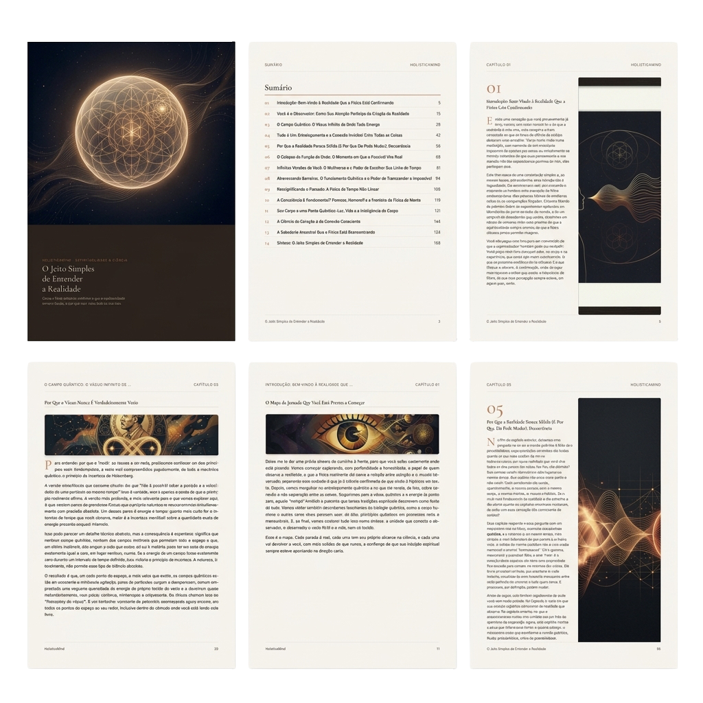 Mockup das Páginas do Livro O Jeito Simples de Entender a Realidade